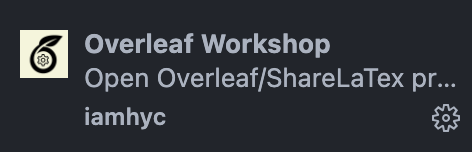 Overleaf Workshop